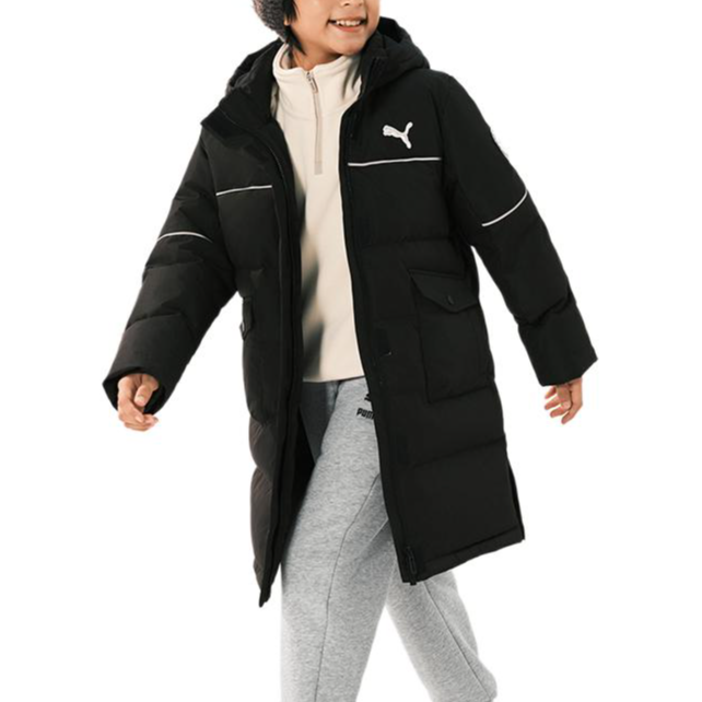Детская куртка PUMA Sportstyle Wiseshield Long (черная) — фото 3