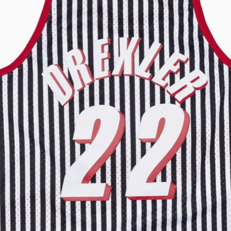 Mitchell Ness x Nba Clyde Drexler striped swingman vest