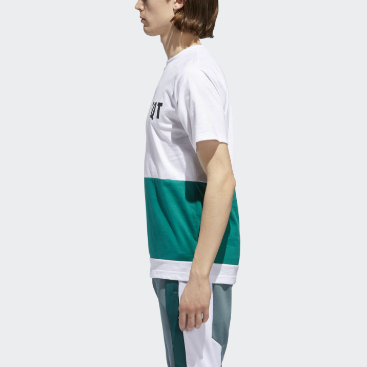 Мужская футболка adidas originals EQT (бело-зеленый) — фото 4