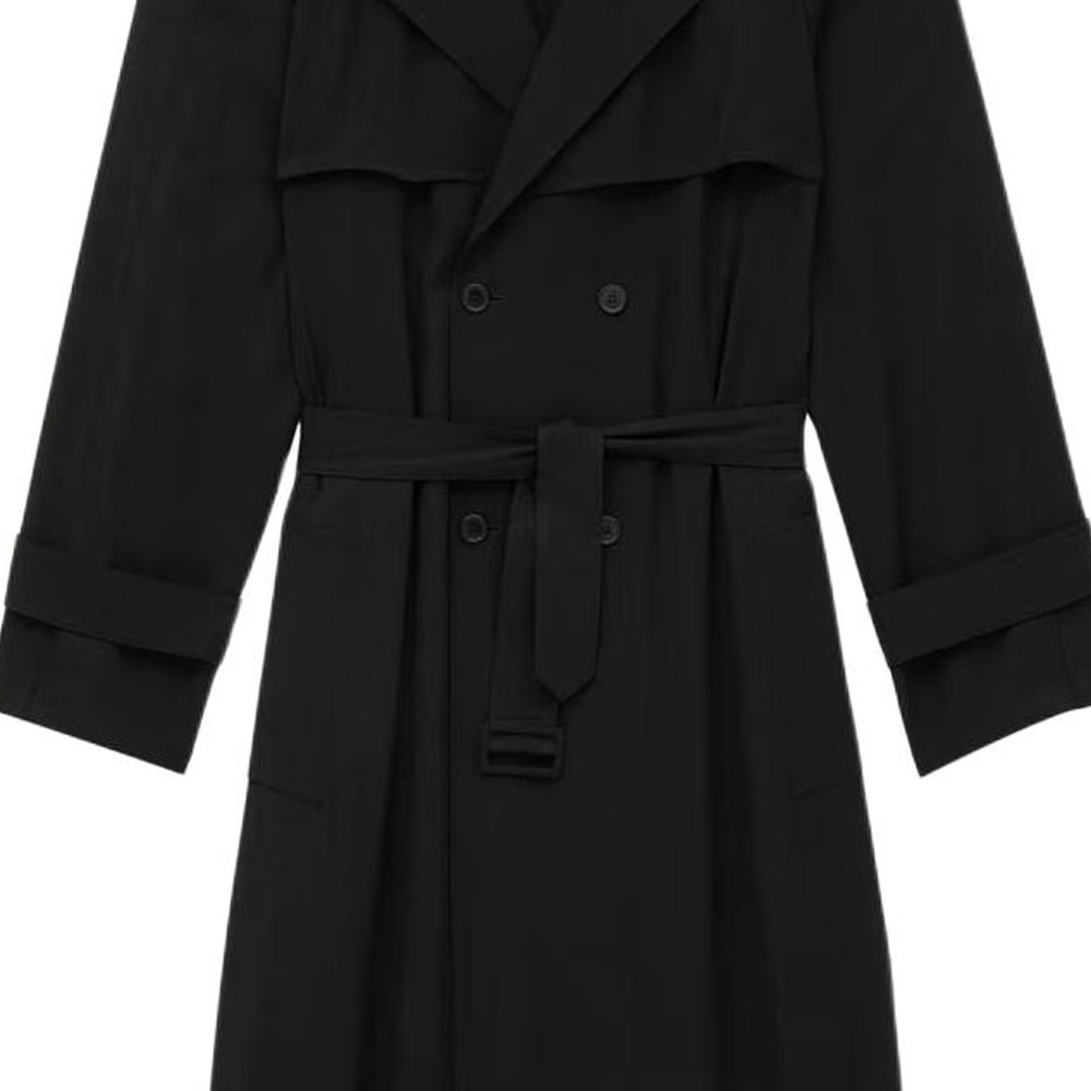 Плащ SAINT LAURENT (черный) — фото 4