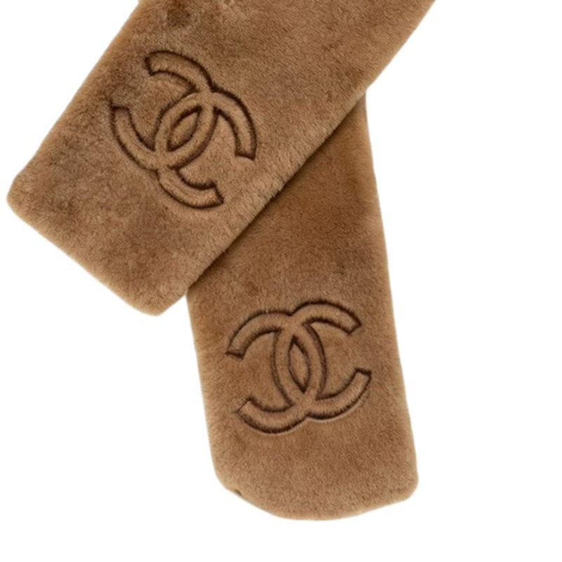 Шарф Chanel Neige (коричневый) — фото 2