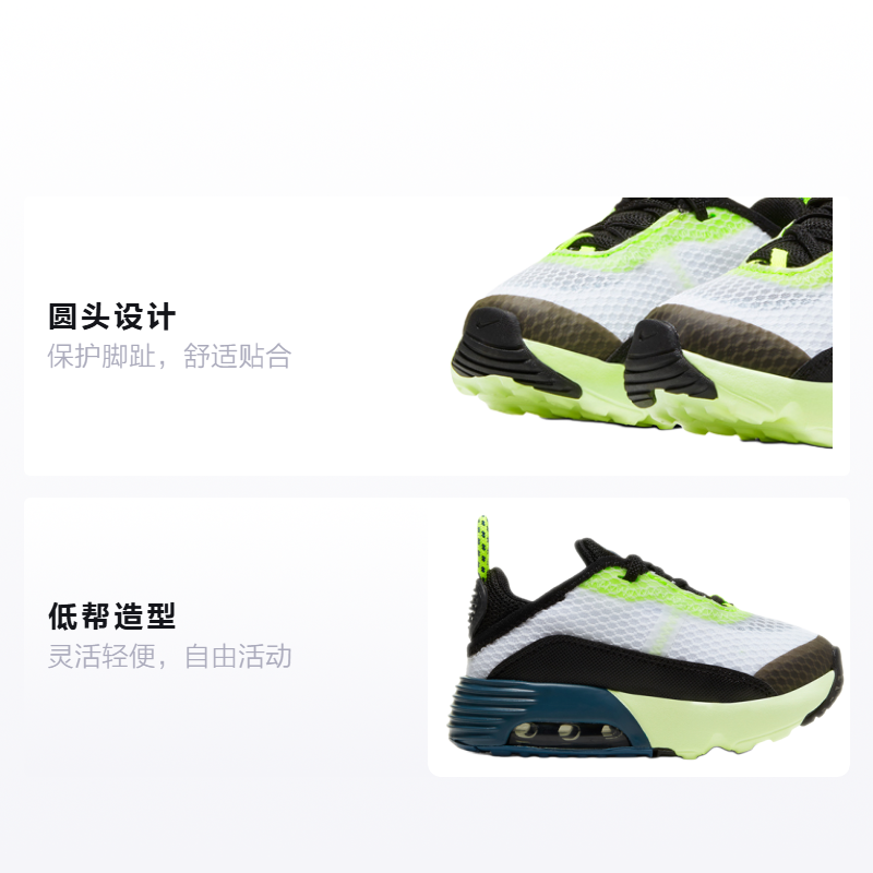 Детские кроссовки Nike Air Max 2090 (желто-синий) — Жёлтыйсиний — фото 2