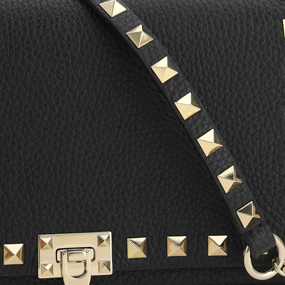 Женская сумка Valentino Garavani Rockstud (черная) — фото 4