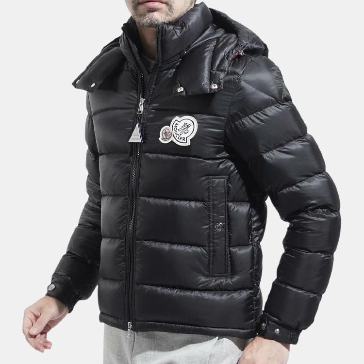 Пуховик Moncler Bramant Logo (черный) — фото 5