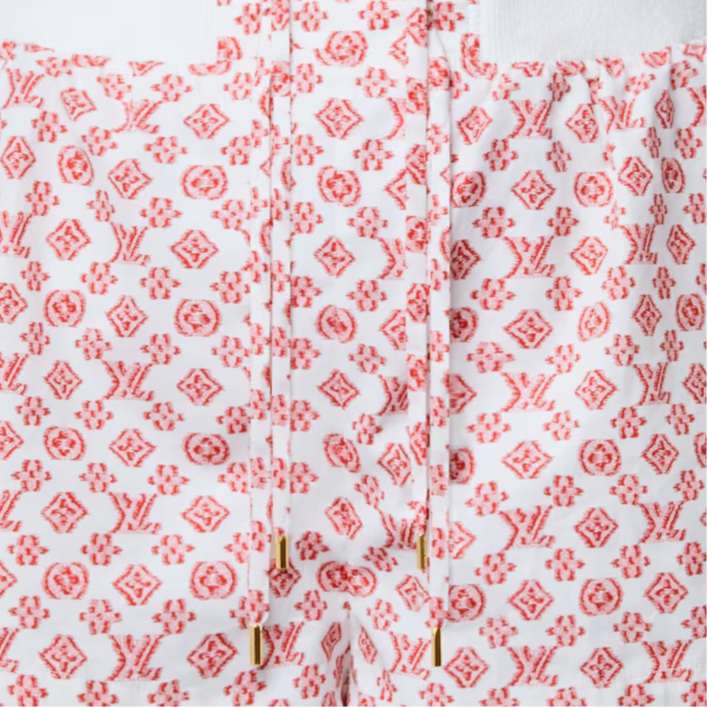Женские штаны Louis Vuitton 3D Shorts (красные) — фото 5