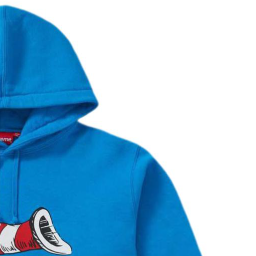 Худи Supreme FW18 Cat in the Hat Hooded Sweatshirt Bright Royal (синее) — фото 6