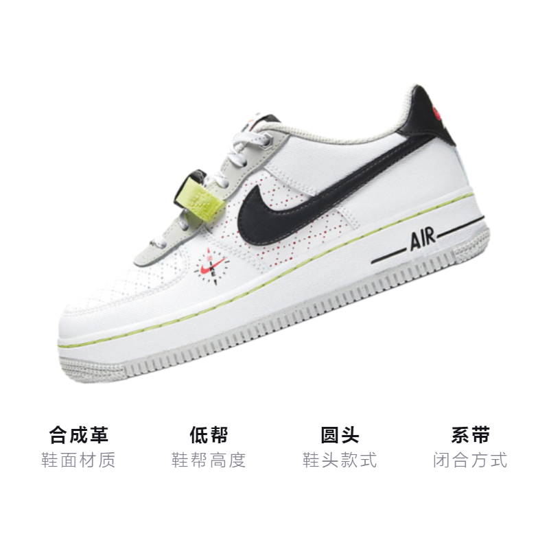 Кроссовки Nike Air Force 1 Fresh Perspective (черно-бело-красные) — фото 3