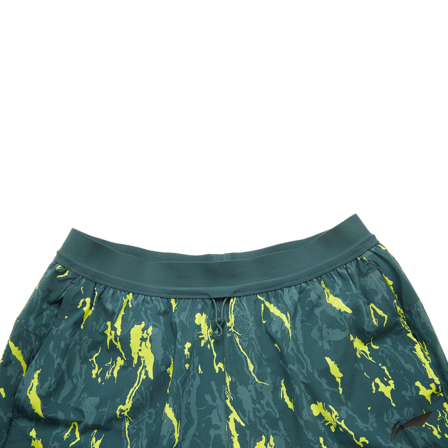 Li Ning Fitness Series Sports Shorts Men’s Cloud Emerald Green All Over Print