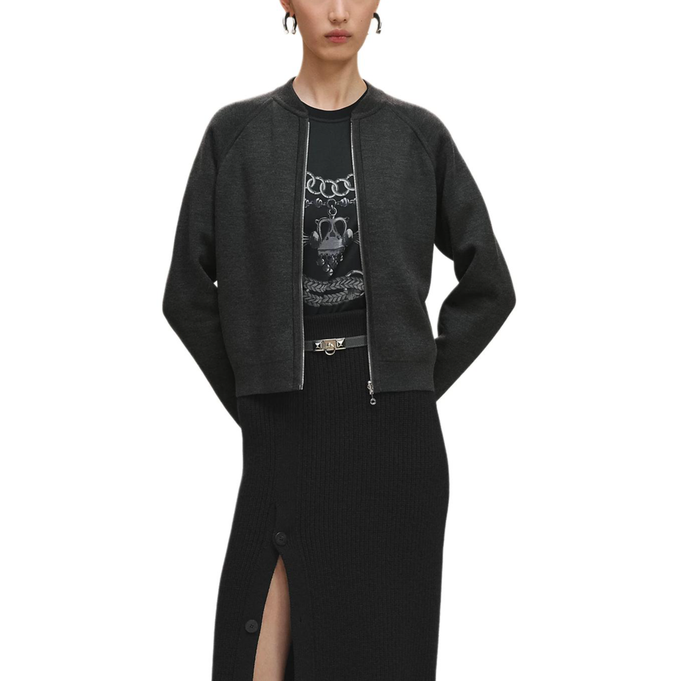 Женская кофта Hermes Cardigan (коричневая) — фото 4