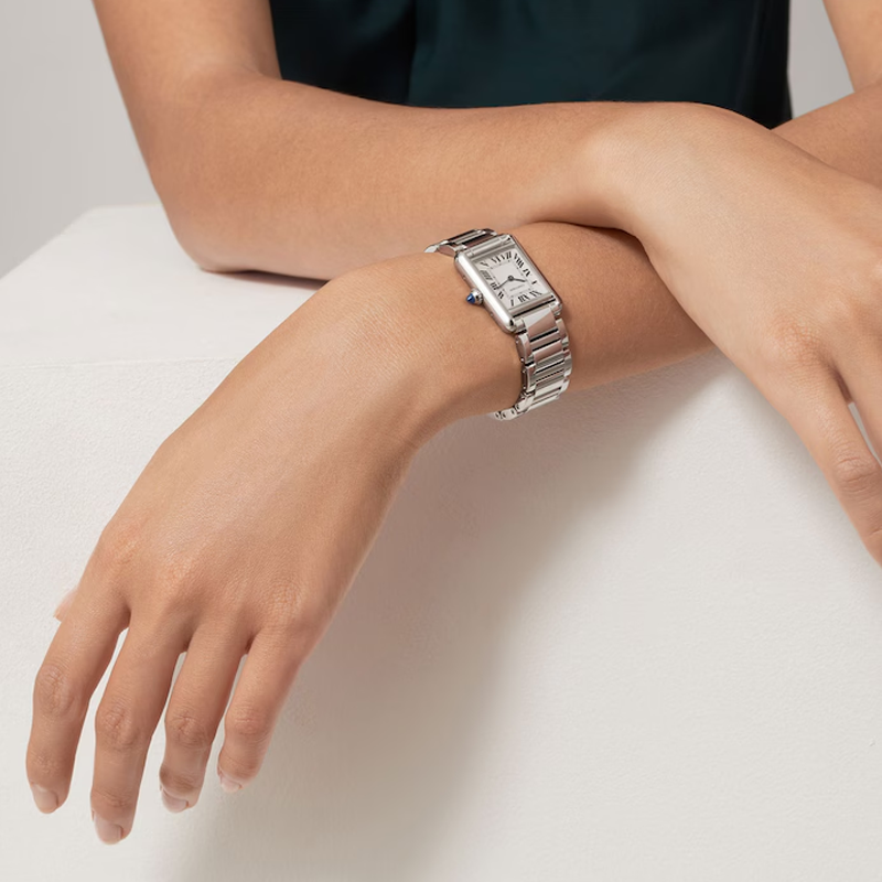 Женские часы Cartier Tank (серебристый циферблат) — фото 6