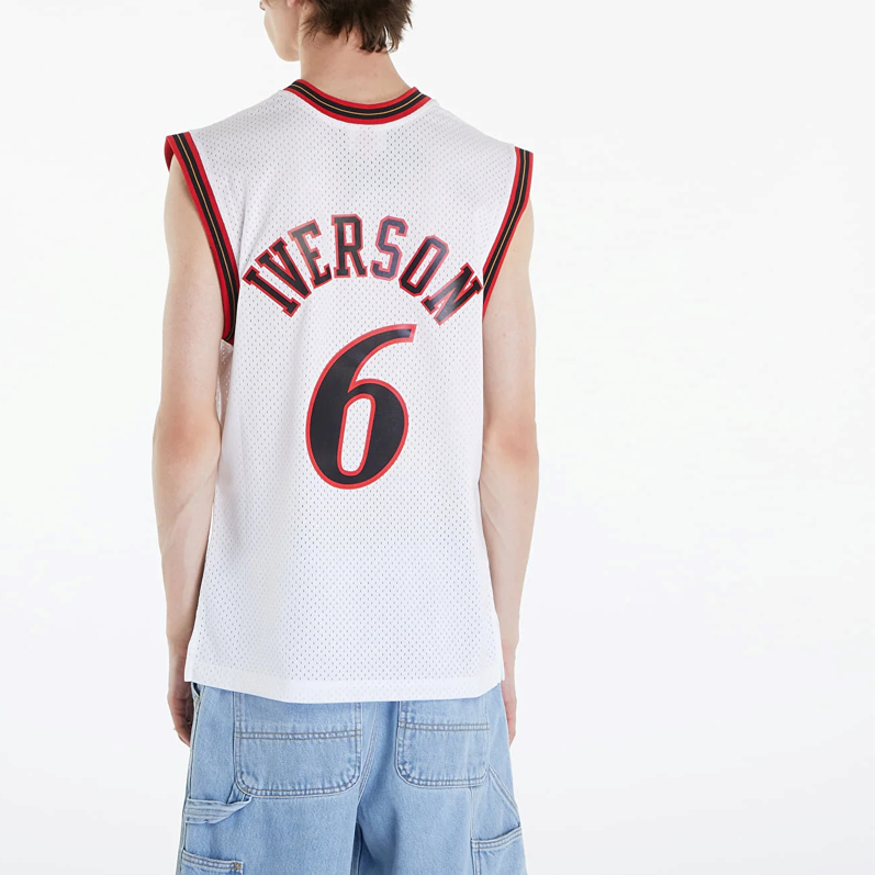 Mitchell Ness Basketball Jerseys Unisex White Moderate Other