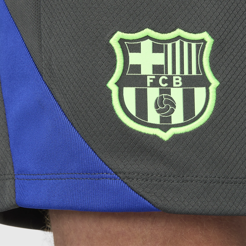 Nike FCDri Fit FW24 Barcelona Strike Third Soccer Bottom Men’s Dark Gray/Royal Bronze/Impact Yellow Green