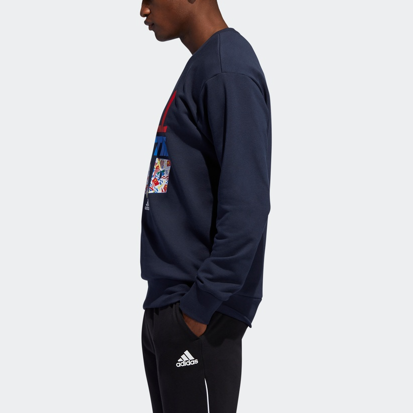 Мужской свитшот adidas Basketball Retro (темно-синий) — фото 3