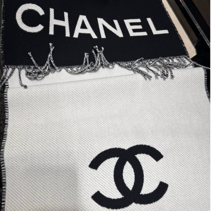 Шарф Chanel 25P (черный) — фото 6