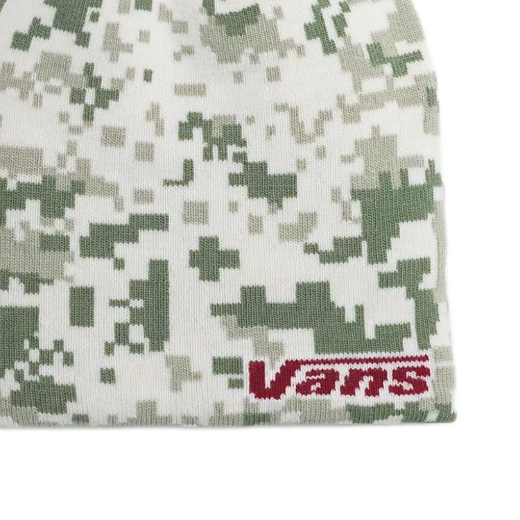 Шапка Vans / (оливковый с белым) — фото 2