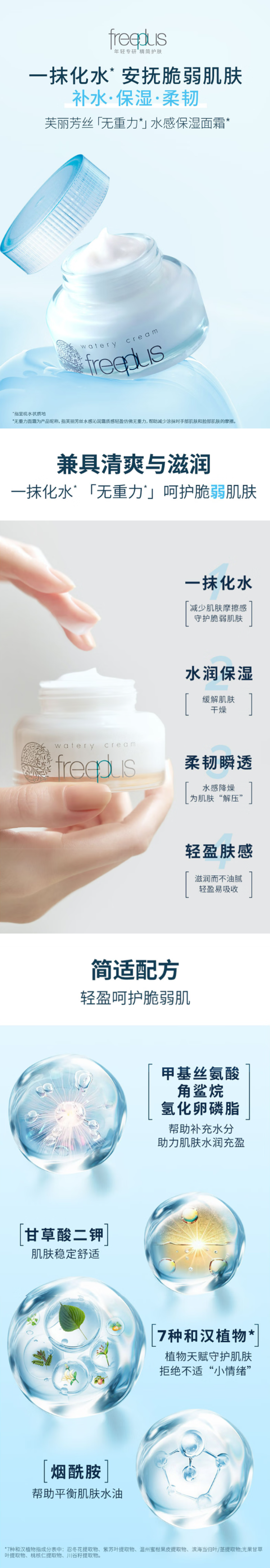 【香港直郵】 日本 芙麗芳絲 水感沁潤乳霜 50g 角鯊烷一抹化水