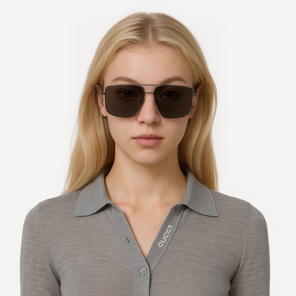 Очки Gucci 60mm (черный) — фото 6