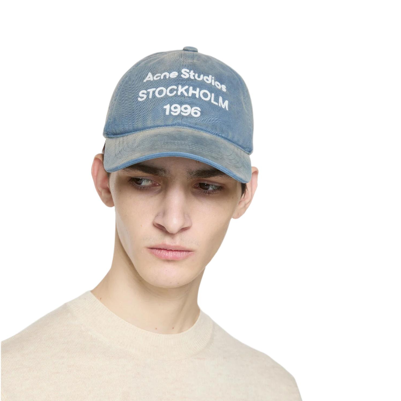 Кепка Acne Studios (темно-синяя) — фото 4