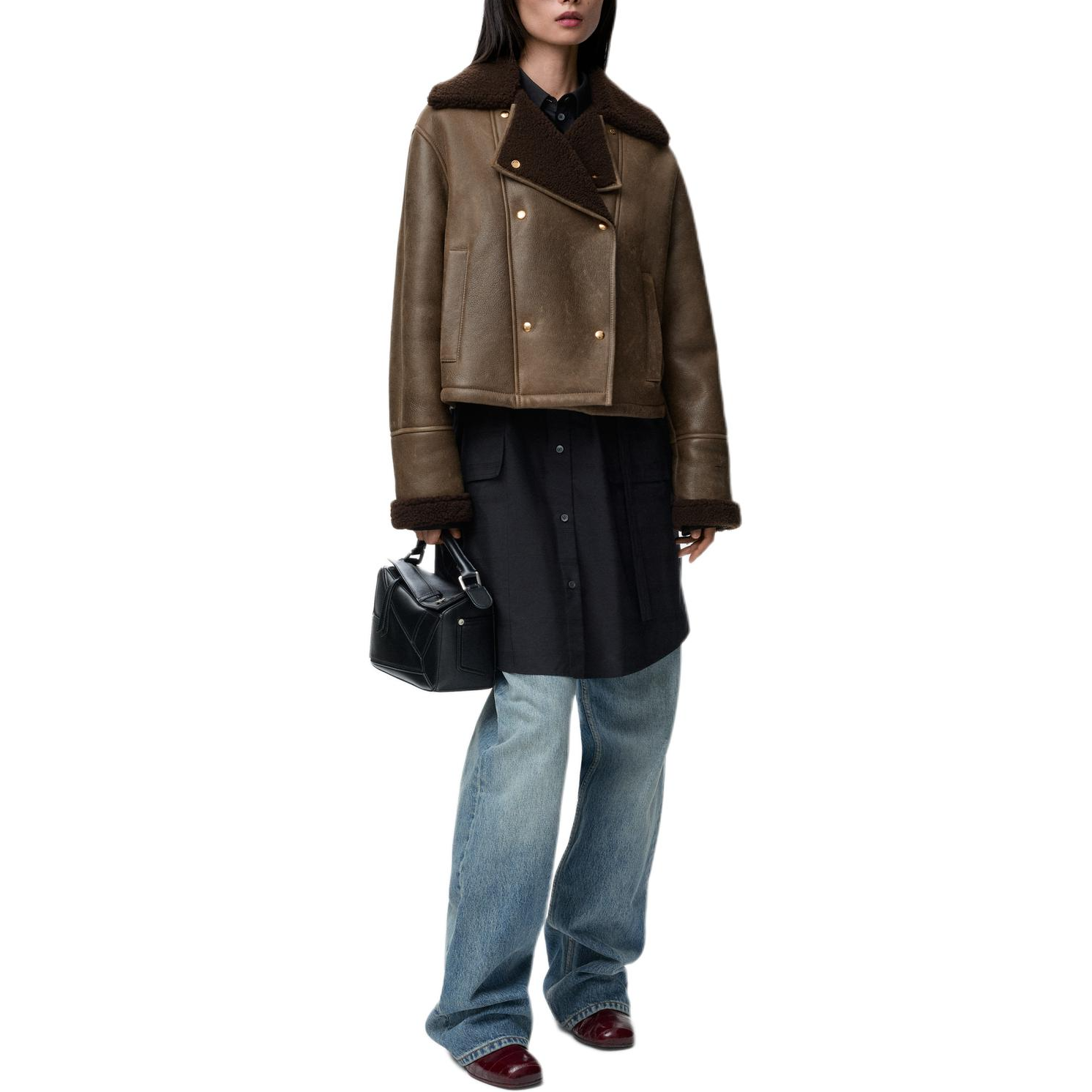 Женская куртка LOEWE SS26 (коричневый) — фото 4