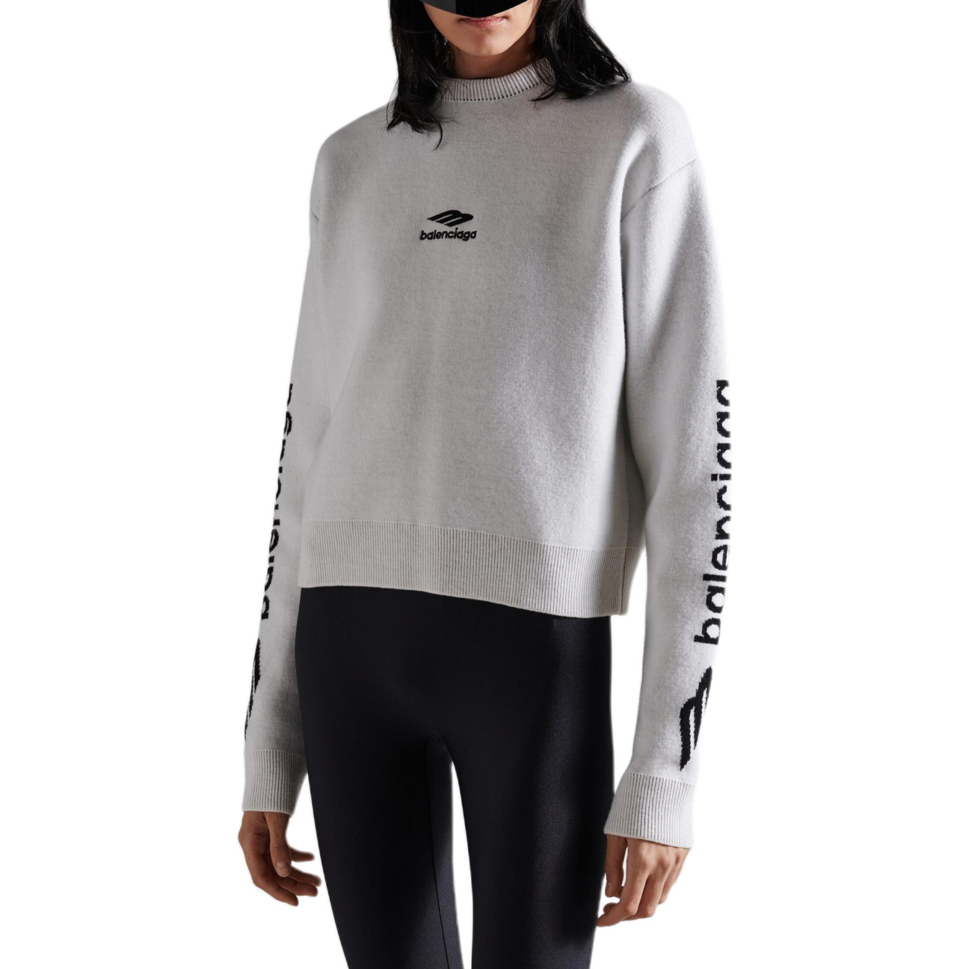Женский свитер Balenciaga FW25 SKIWEAR (белый) — фото 4