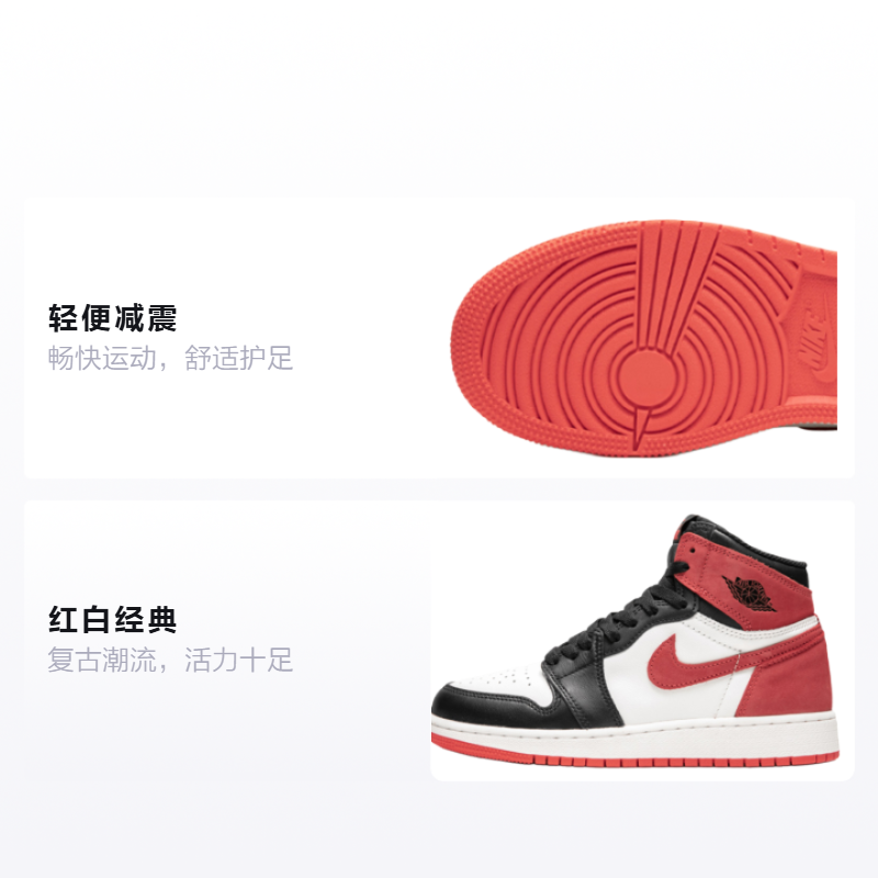 Высокие кроссовки Jordan Air Jordan 1 Retro High (красно-белые) — Красный / чёрный / белый — фото 2