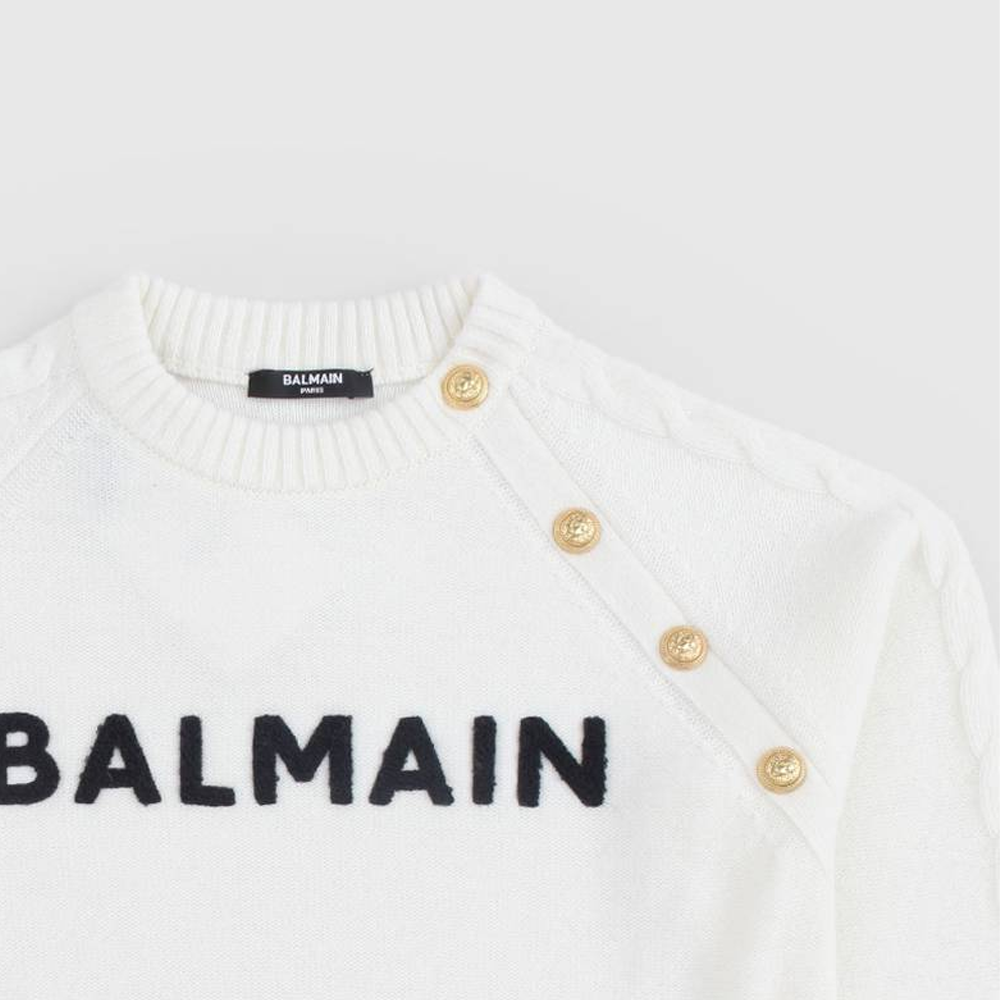 Детский свитер BALMAIN (белый) — фото 3