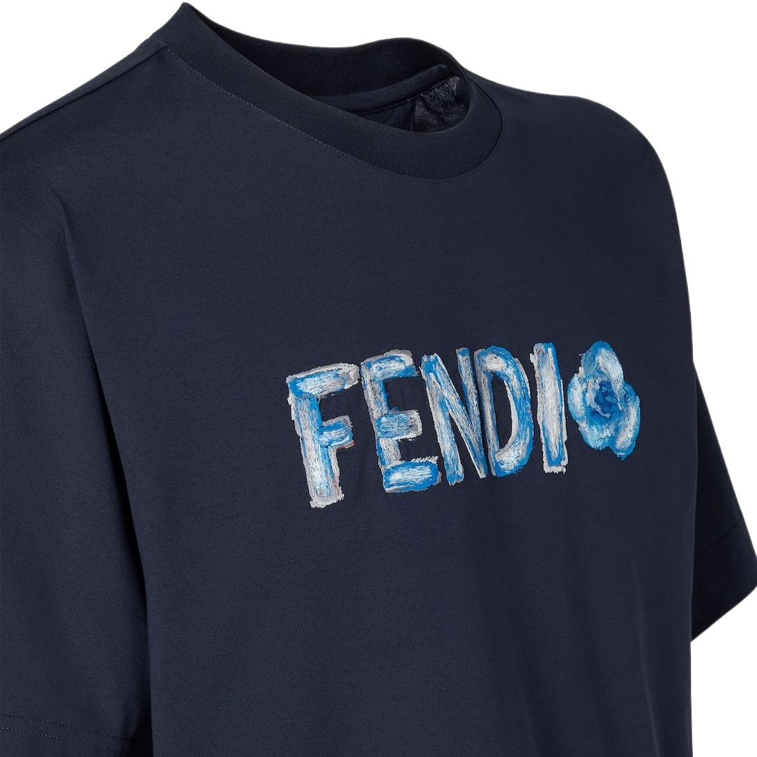 Мужская футболка Fendi (разноцветная) — фото 5