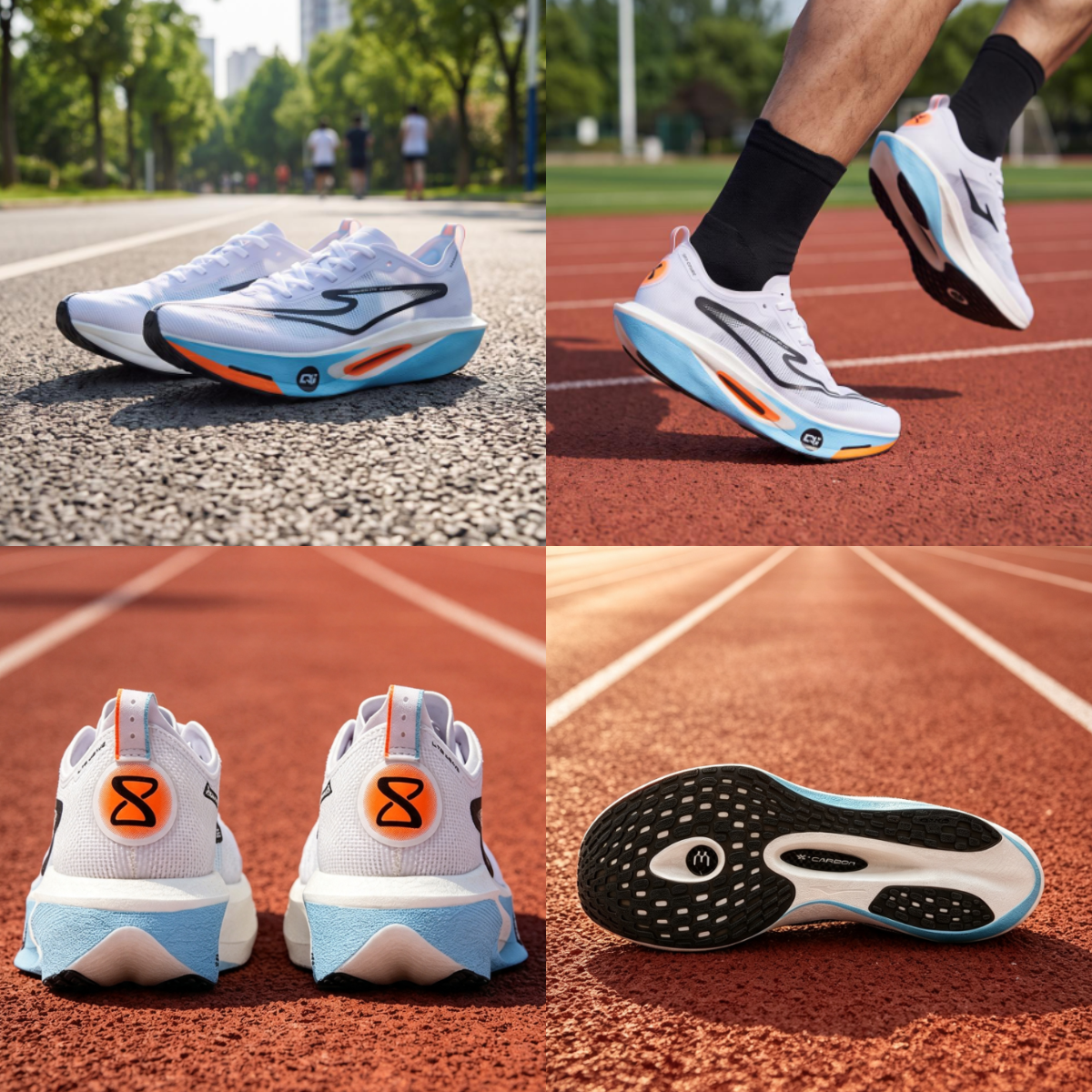 Erke INFINITE 3.0 Physical Fitness Test & Exam Breathable Low top Carbon Plate/Huongxing Erke Qi Technology Marathon
